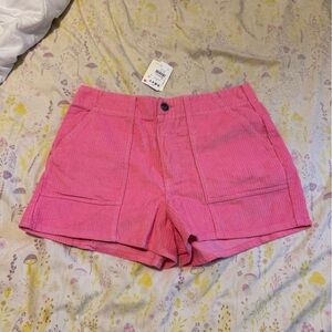 Roxy Pink Corduroy Women's Cargo Shorts NWT sz 29